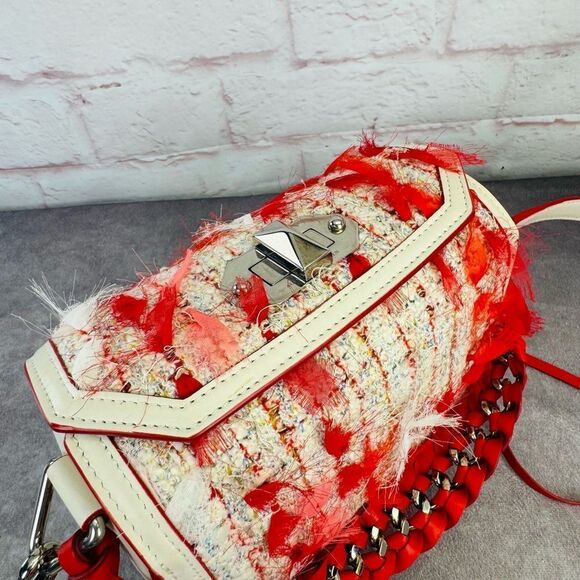 Authentic Alexander McQueen Vintage Shoulder Bag Tweed Leather - Picture 3 of 13